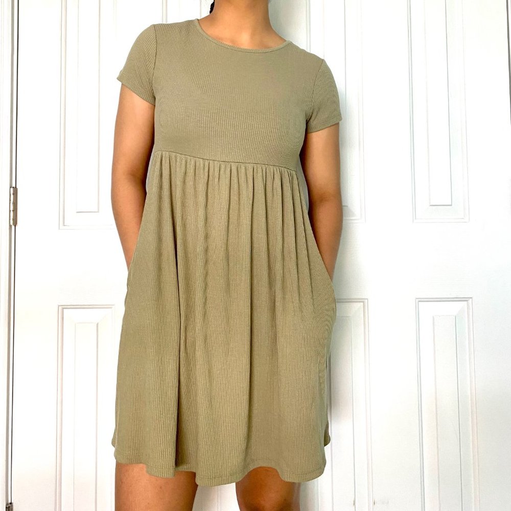 Olive Mini Dress XS (FAIRLY NEW)